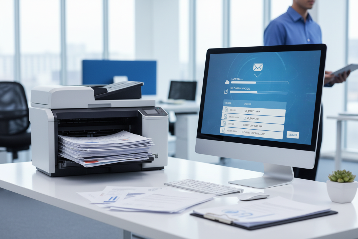 Document scanning and digital delivery. (photo)