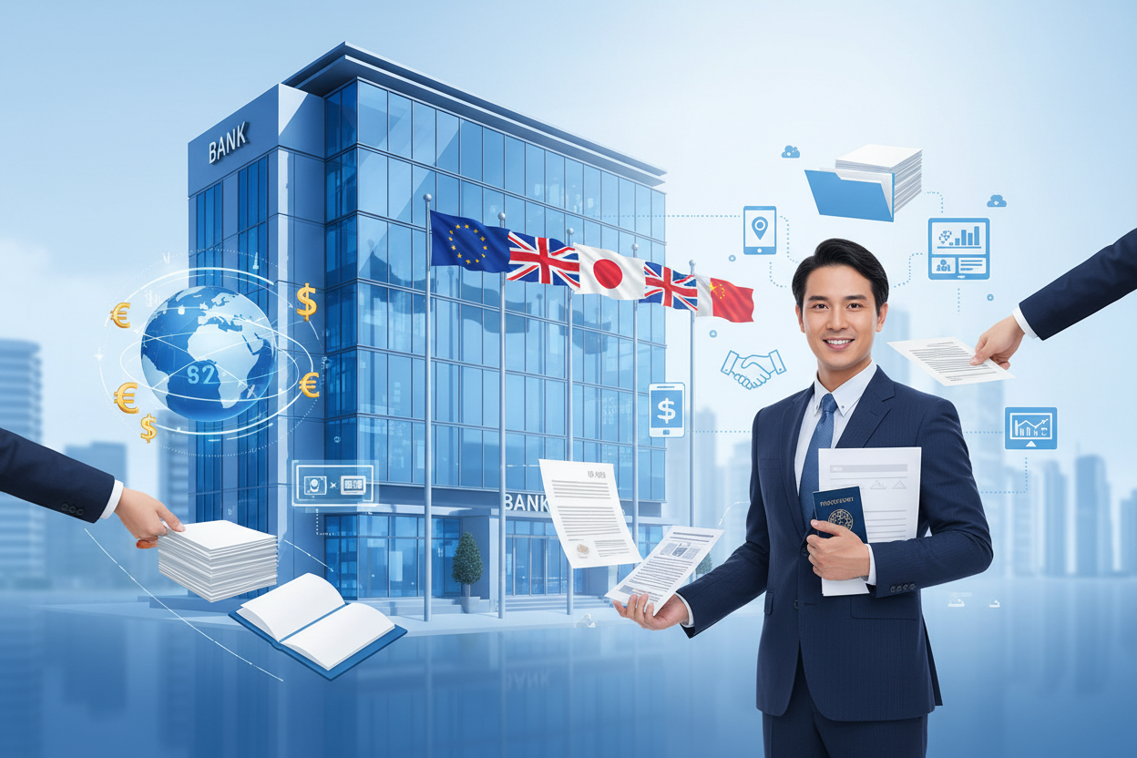 Opening a foreign bank account or working with overseas institutions